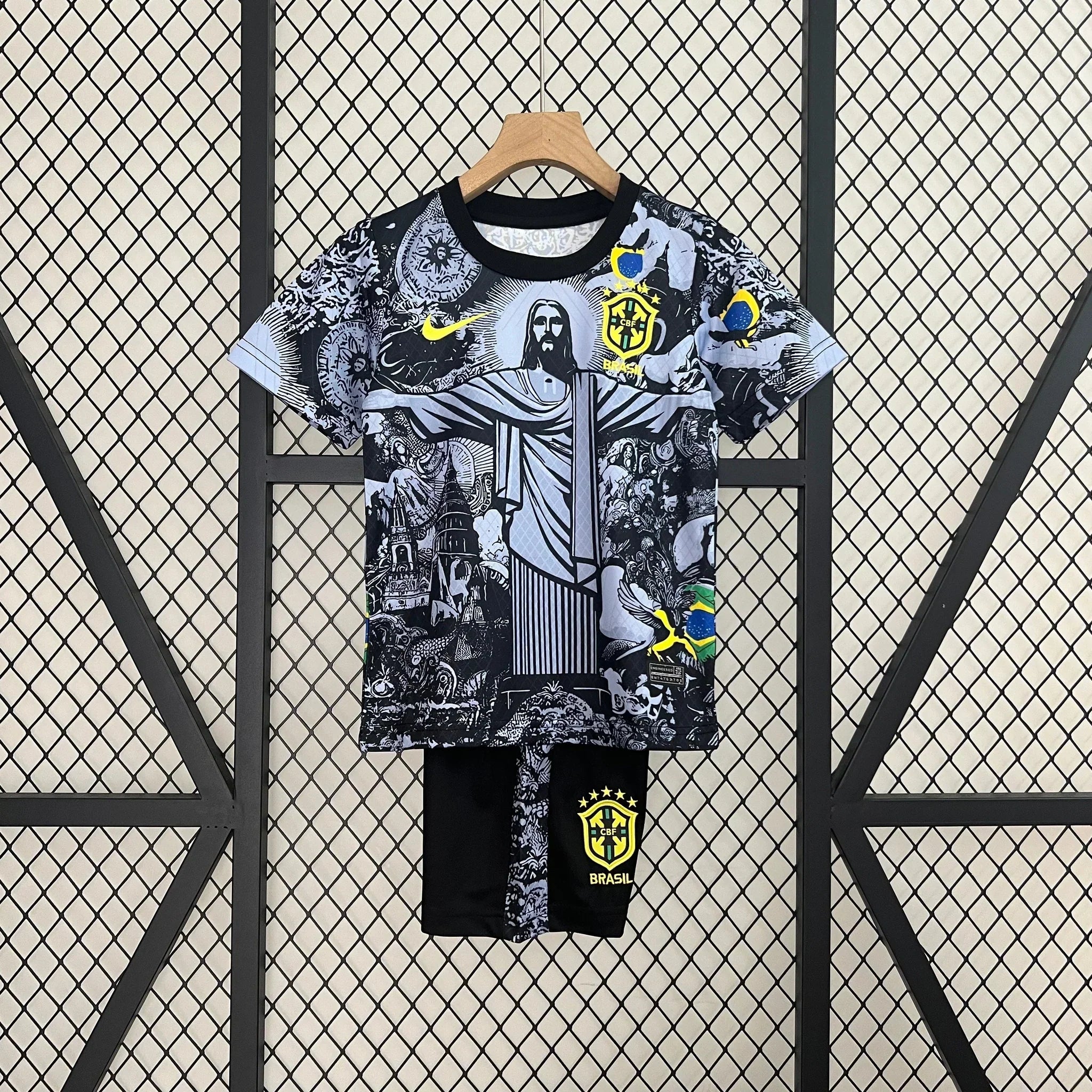 Brazil Black Savior Jersey Kids Size
