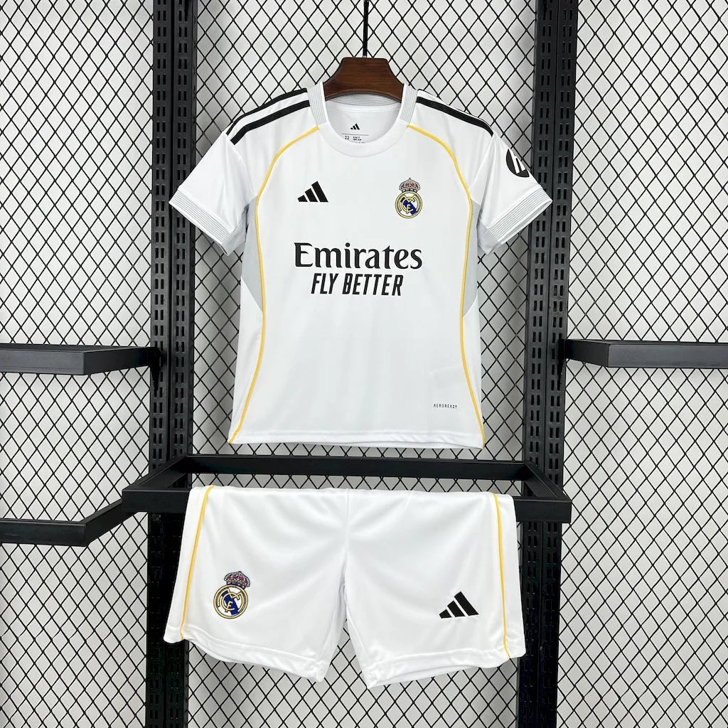 Real Madrid 2025/2026 Home Jersey Kids Size